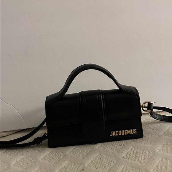 Jacquemus Handbags - Jacquemus Elegant Black Crossbody Bag with Gold Detail